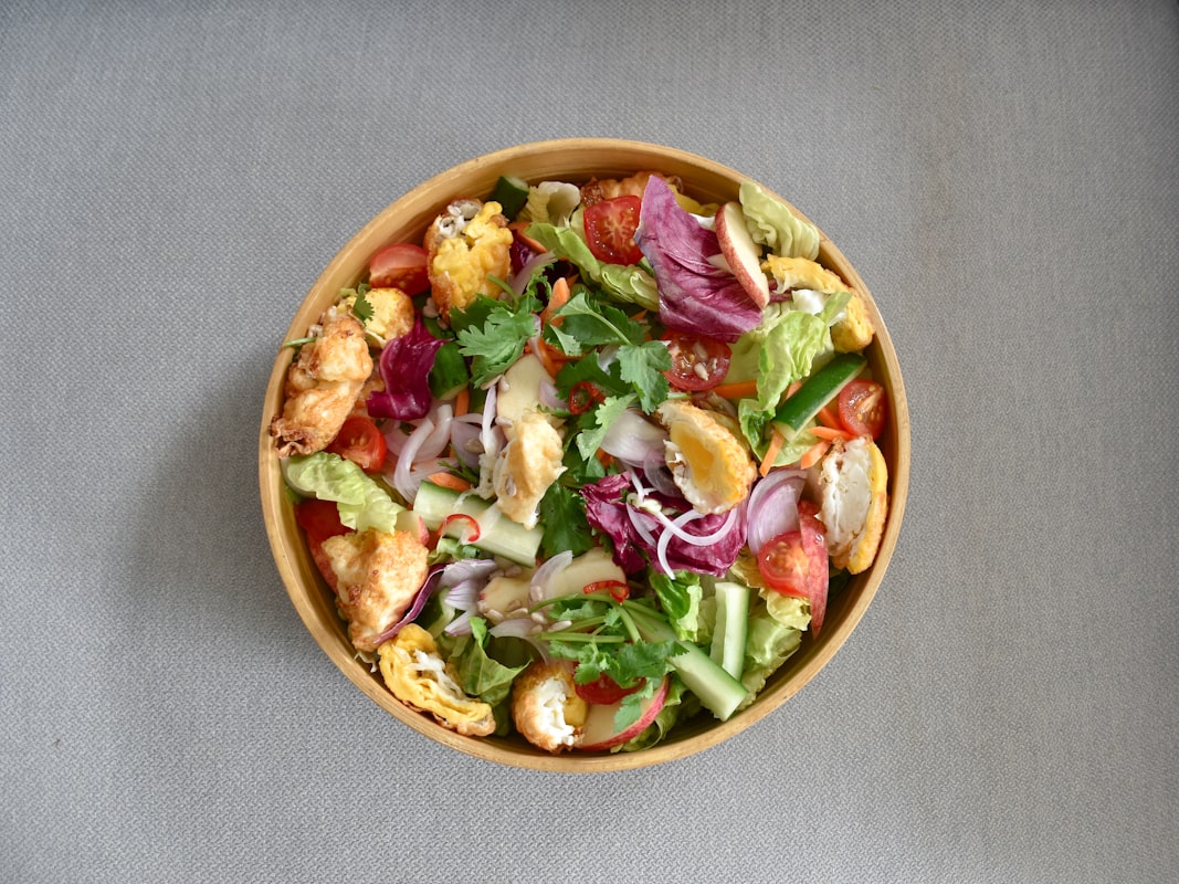 Buddha bowl with legumes, greens, and seeds